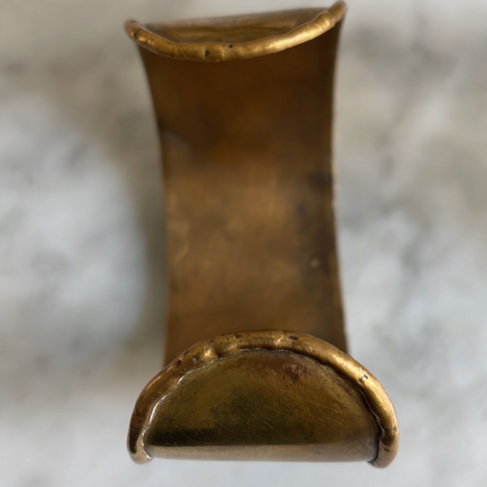 Vintage brass copper cuff bracelet - Picture 6 of 7